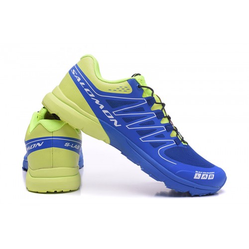Men's Salomon Shoe S-LAB Sense Speed Trail Running Blue Green