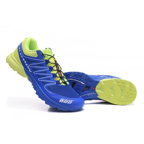 Men's Salomon Shoe S-LAB Sense Speed Trail Running Blue Green