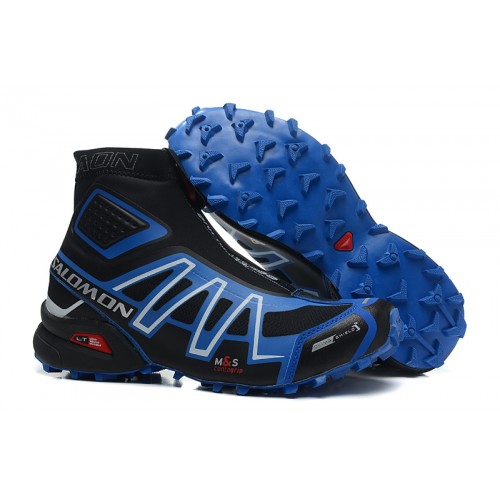 Men's Salomon Shoe Snowcross CS Trail Running Black Blue