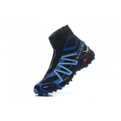 Men's Salomon Shoe Snowcross CS Trail Running Black Blue