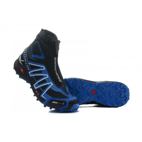 Men's Salomon Shoe Snowcross CS Trail Running Black Blue