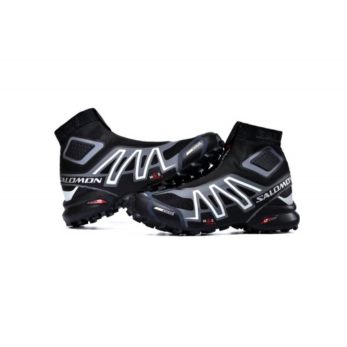 Men's Salomon Shoe Snowcross CS Trail Running Black Gray