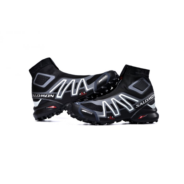 Men's Salomon Shoe Snowcross CS Trail Running Black Gray