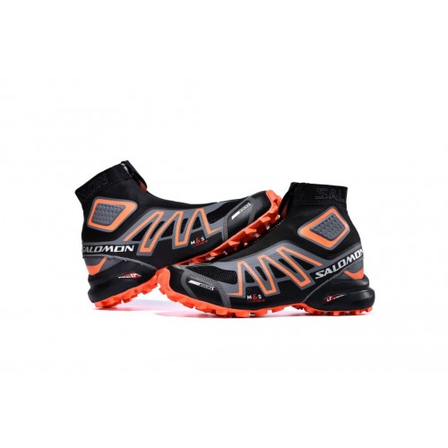 Men's Salomon Shoe Snowcross CS Trail Running Black Orange