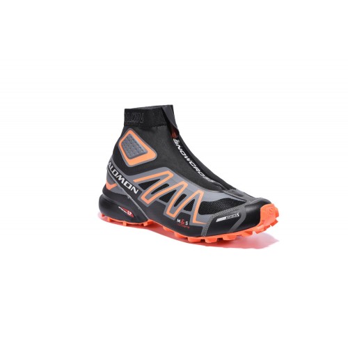 Men's Salomon Shoe Snowcross CS Trail Running Black Orange