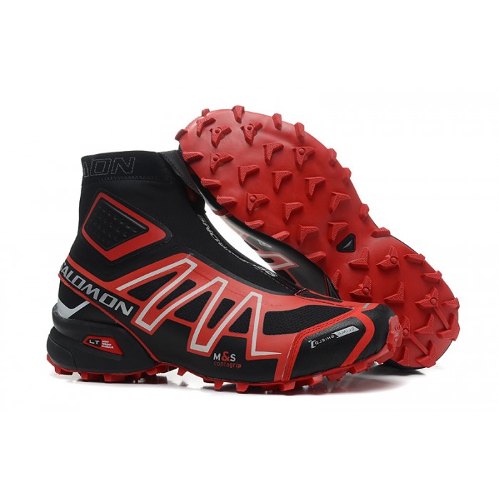 Men's Salomon Shoe Snowcross CS Trail Running Black Red
