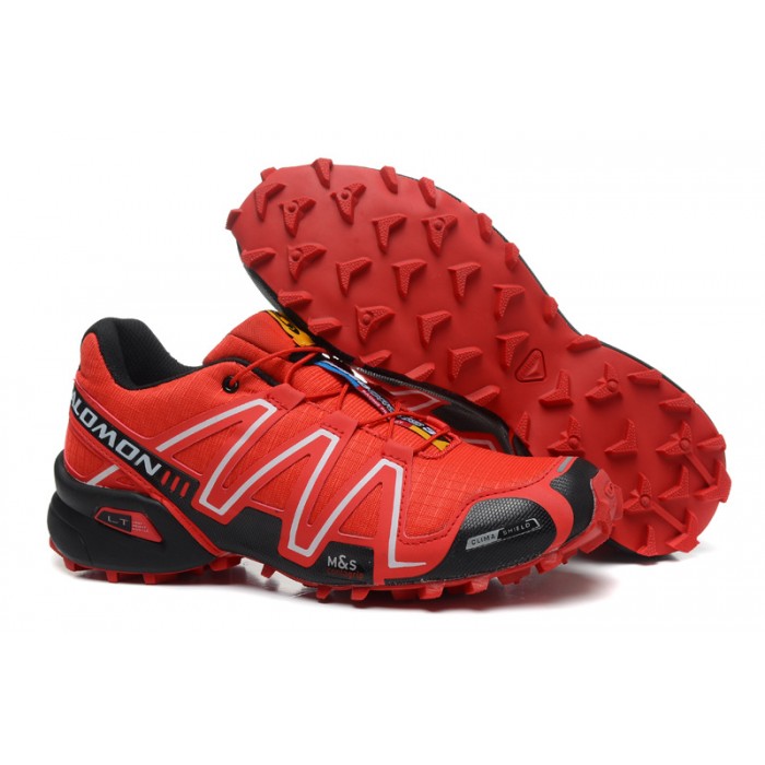 Men's Salomon Shoe Speedcross 3 CS Trail Running Black And Red