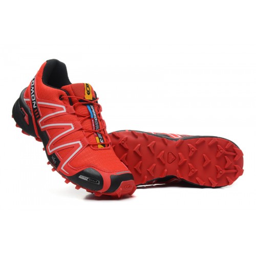 Men's Salomon Shoe Speedcross 3 CS Trail Running Black And Red