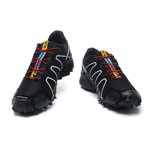 Men's Salomon Shoe Speedcross 3 CS Trail Running Black White Red