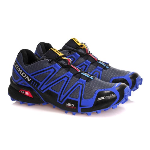 Men's Salomon Shoe Speedcross 3 CS Trail Running Blue Grey