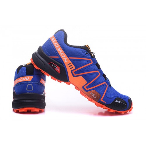 Men's Salomon Shoe Speedcross 3 CS Trail Running Blue Orange