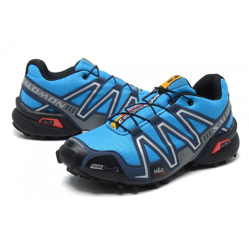 Men's Salomon Shoe Speedcross 3 CS Trail Running Blue Silver