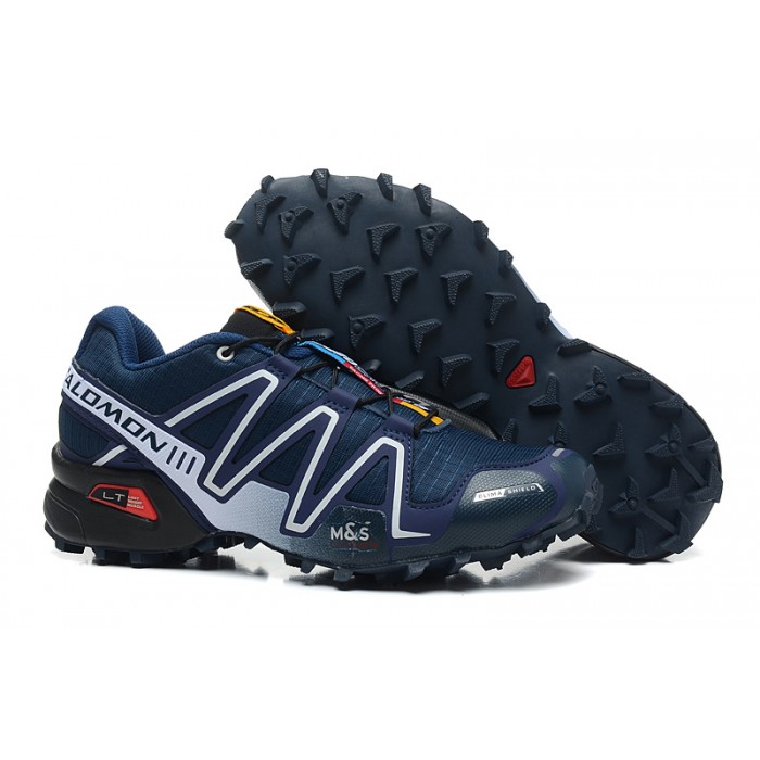 Men's Salomon Shoe Speedcross 3 Trail Running Blue White-Salomon Shoe Speedcross 3 CS Hottest New Styles