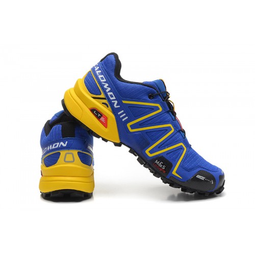 Men's Salomon Shoe Speedcross 3 CS Trail Running Blue Yellow