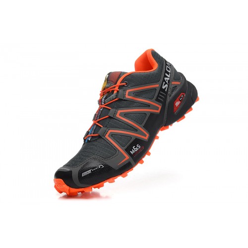 Men's Salomon Shoe Speedcross 3 CS Trail Running Deep Gray Orange