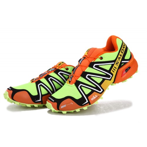 Men's Salomon Shoe Speedcross 3 CS Trail Running Fluorescent Green Orange