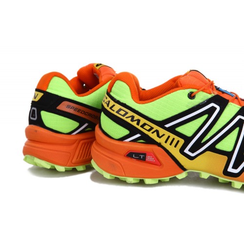 Men's Salomon Shoe Speedcross 3 CS Trail Running Fluorescent Green Orange