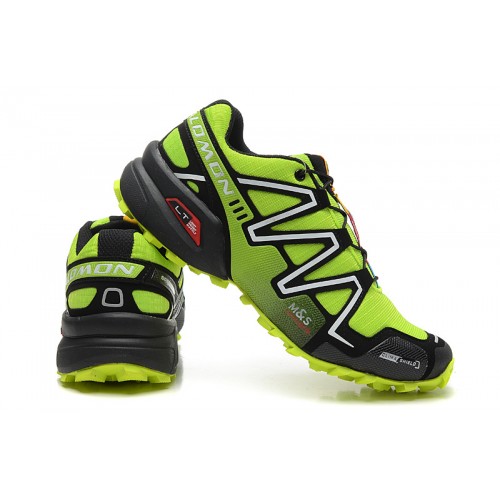 Men's Salomon Shoe Speedcross 3 CS Trail Running Fluorescent Green Silver