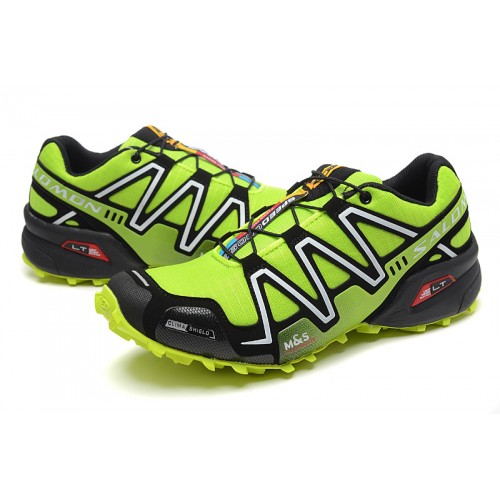 Men's Salomon Shoe Speedcross 3 CS Trail Running Fluorescent Green Silver