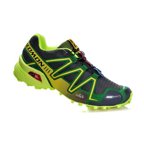Men's Salomon Shoe Speedcross 3 CS Trail Running Grey Green
