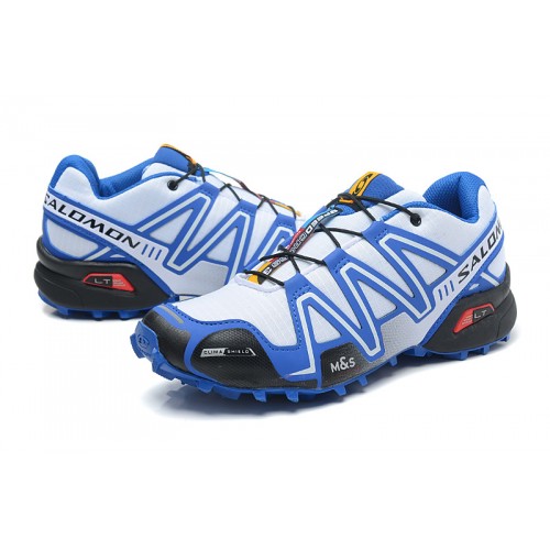 Men's Salomon Shoe Speedcross 3 CS Trail Running White Blue