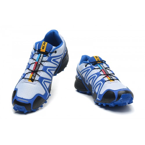 Men's Salomon Shoe Speedcross 3 CS Trail Running White Blue