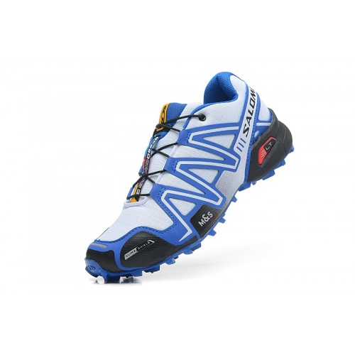 Men's Salomon Shoe Speedcross 3 CS Trail Running White Blue