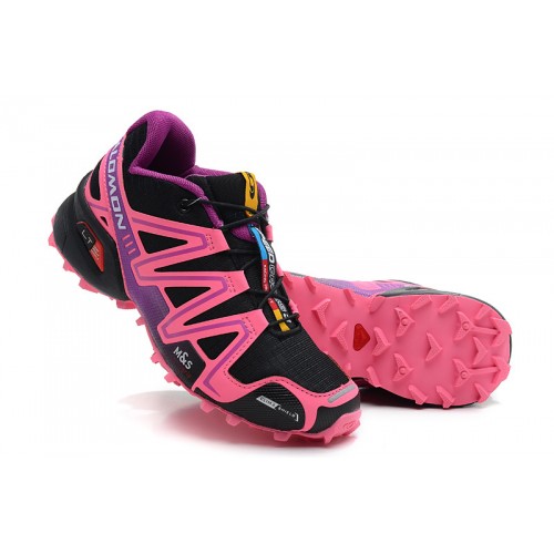 Women's Salomon Shoe Speedcross 3 CS Trail Running Black Pink
