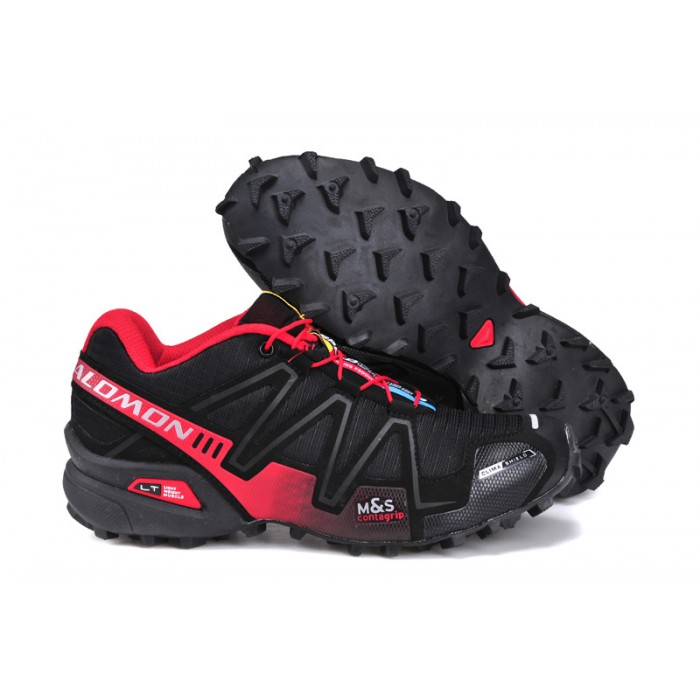 Women's Salomon Shoe Speedcross 3 CS Trail Running Black Red