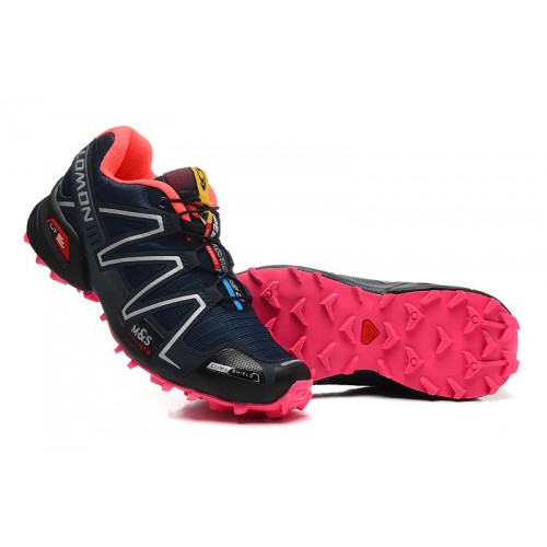 Women's Salomon Shoe Speedcross 3 CS Trail Running Black Rose Red
