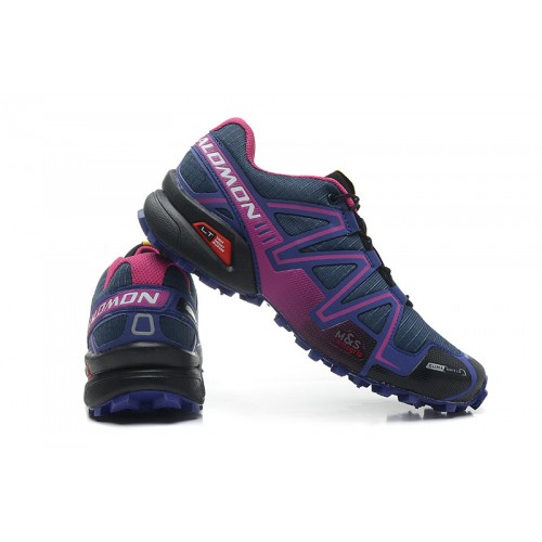 Women's Salomon Shoe Speedcross 3 CS Trail Running Blue Purple