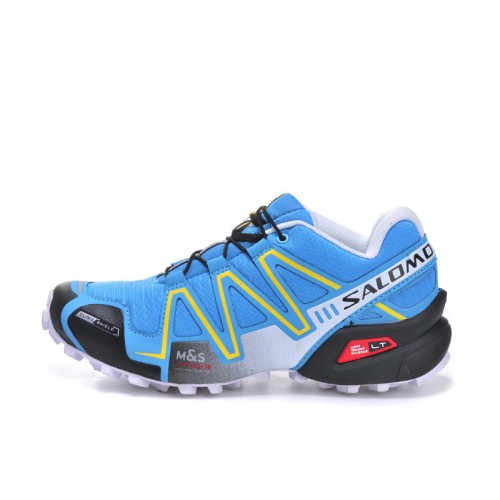 Women's Salomon Shoe Speedcross 3 CS Trail Running Blue Yellow Black