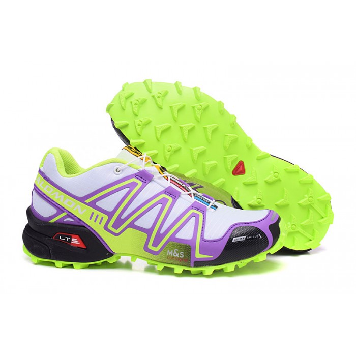 Women's Salomon Shoe Speedcross 3 CS Trail Running Grey Purple