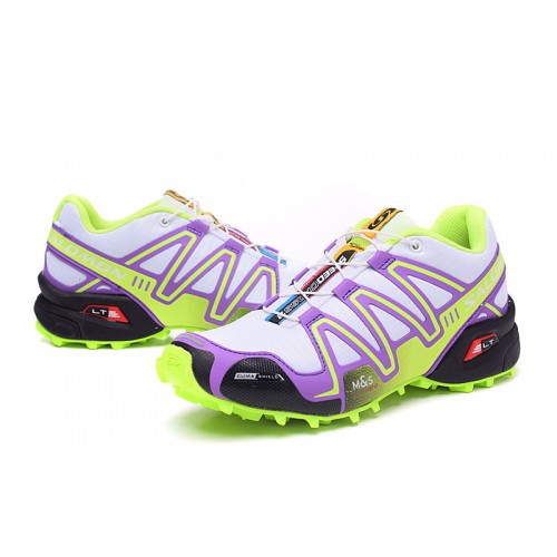 Women's Salomon Shoe Speedcross 3 CS Trail Running Grey Purple