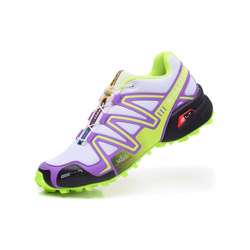 Women's Salomon Shoe Speedcross 3 CS Trail Running Grey Purple