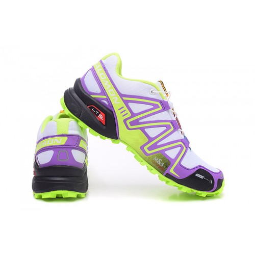 Women's Salomon Shoe Speedcross 3 CS Trail Running Grey Purple