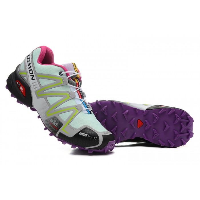 Women's Shoe Speedcross Trail Running Lake Blue Purple-Fashion Salomon Shoe Speedcross 3 CS Images