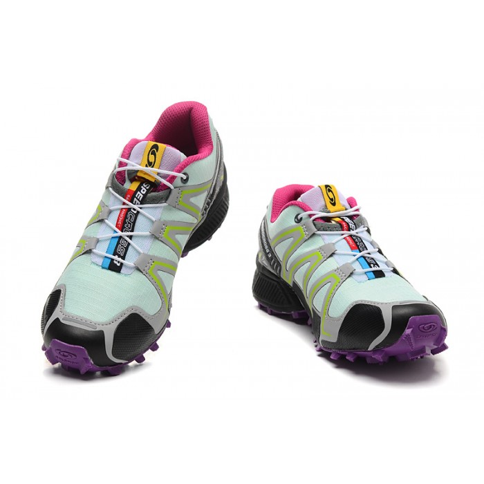 Women's Salomon Shoe Speedcross 3 CS Trail Running Lake Blue Purple-Fashion Salomon CS