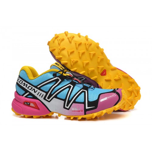 Women's Salomon Shoe Speedcross 3 CS Trail Running Pink Yellow
