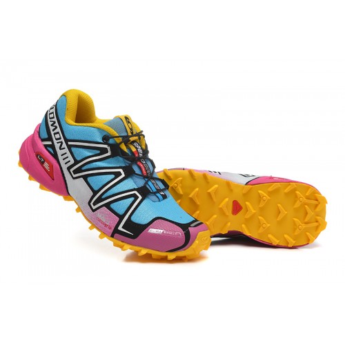 Women's Salomon Shoe Speedcross 3 CS Trail Running Pink Yellow