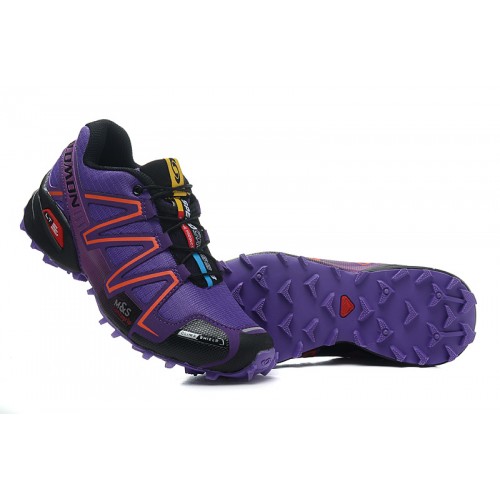 Women's Salomon Shoe Speedcross 3 CS Trail Running Purple Black