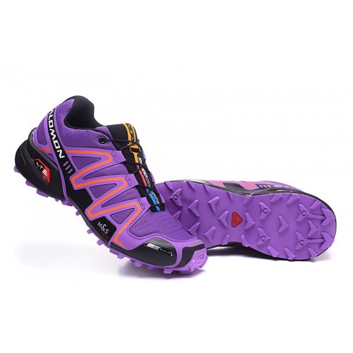 Women's Salomon Shoe Speedcross 3 CS Trail Running Purple Orange