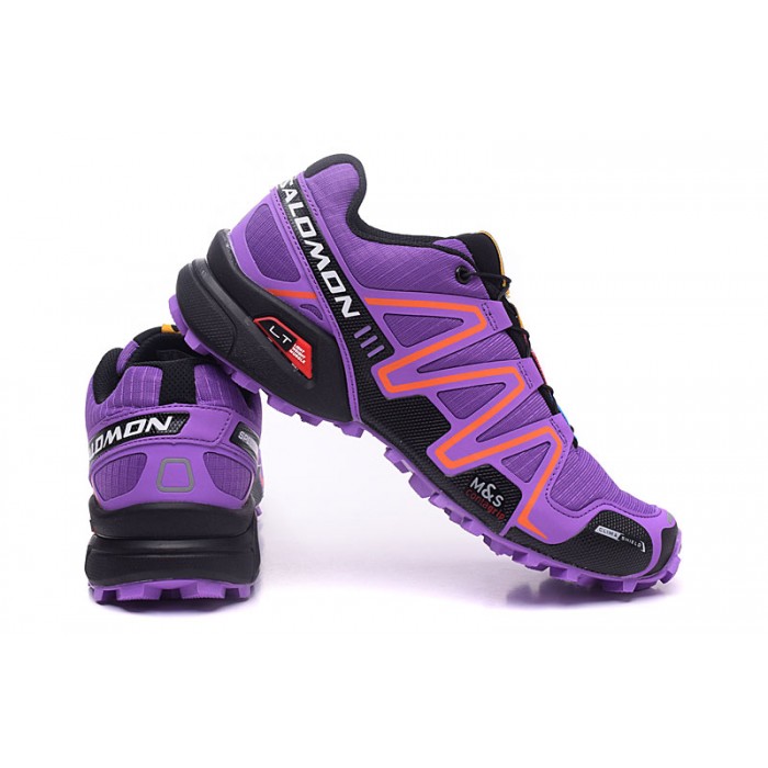 Women's Salomon Shoe Speedcross 3 CS Trail Running Purple Orange-Lowest Price Salomon Shoe Speedcross 3