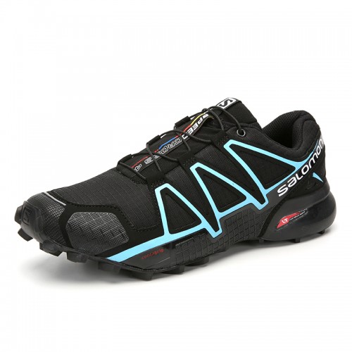 Men's Salomon Shoe Speedcross 4 Trail Running Black Blue