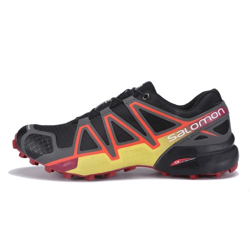 Men's Salomon Shoe Speedcross 4 Trail Running Black Orange