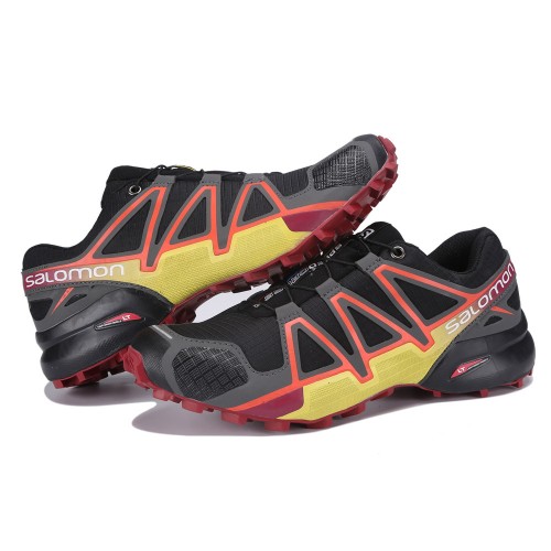 Men's Salomon Shoe Speedcross 4 Trail Running Black Orange