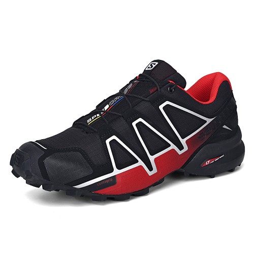 Men's Salomon Shoe Speedcross 4 Trail Running Black Red