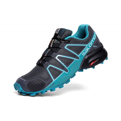 Salomon Speedcross 4 Trail Running Shoes In Blue Black For Men