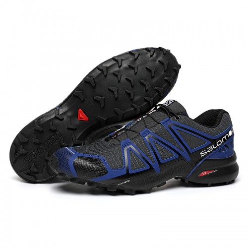 Men's Salomon Shoe Speedcross 4 Trail Running Blue Black