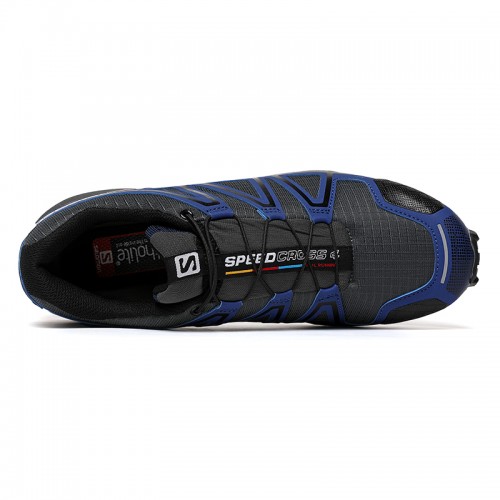 Men's Salomon Shoe Speedcross 4 Trail Running Blue Black